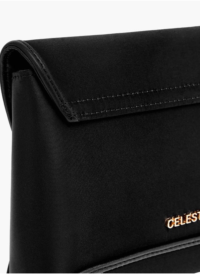 Celeste Women Floral Accent Crossbody Bag with Detachable Chain Strap and Flap Closure  - Image 5