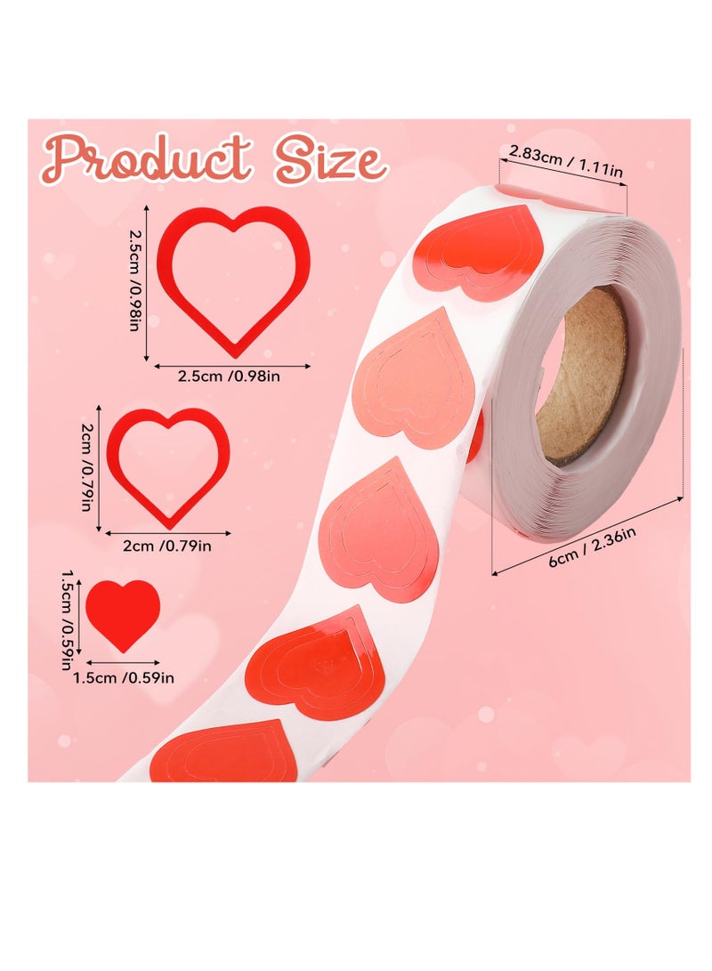 سونسر 1 لفات مع ملصقات ملصقات لاصقة بالحب ملصقات السلامة ذاتية اللصق المثقبة القابلة للإزالة 500 قطعة في المجموع - Image 2