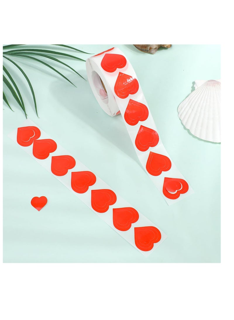 سونسر 1 لفات مع ملصقات ملصقات لاصقة بالحب ملصقات السلامة ذاتية اللصق المثقبة القابلة للإزالة 500 قطعة في المجموع - Image 5