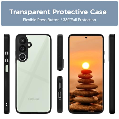 Pikkme Back Cover Compatible with Samsung Galaxy M36 5G Shockproof Sleek Hybrid Armor Bumper Case(Black) - Image 3