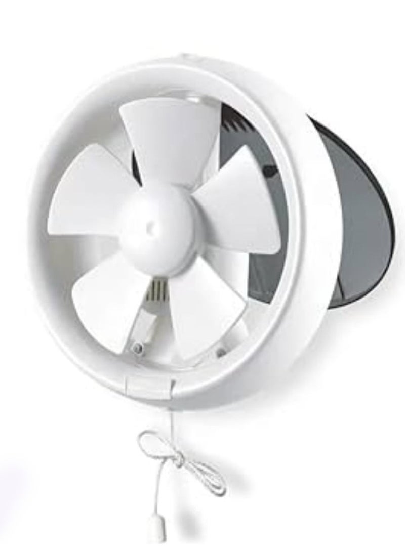 شفاط مروحة دائرية مقاس 6 انش -  صامتة للمنزل والمطبخ والحمام - تهوية قوية لإزالة الروائح والرطوبة - 2 خط AC 110-240 V - تصميم أنيق وسهل التثبيت - Image 1