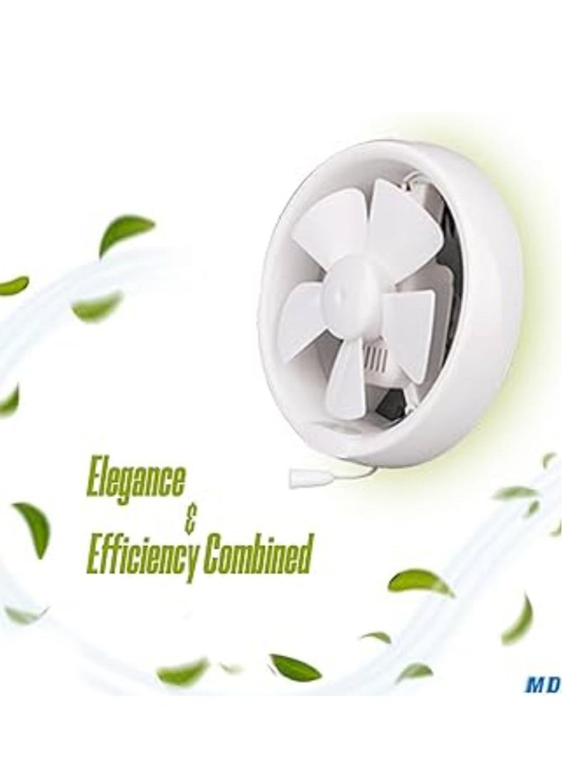 شفاط مروحة دائرية مقاس 6 انش -  صامتة للمنزل والمطبخ والحمام - تهوية قوية لإزالة الروائح والرطوبة - 2 خط AC 110-240 V - تصميم أنيق وسهل التثبيت - Image 3