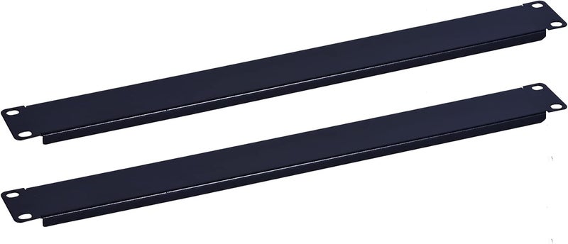 RackPath 1U Blank Rack Mount Panel Spacer for 19in Server Rack Enclosure or Network Cabinet – 2 Pack - Image 1