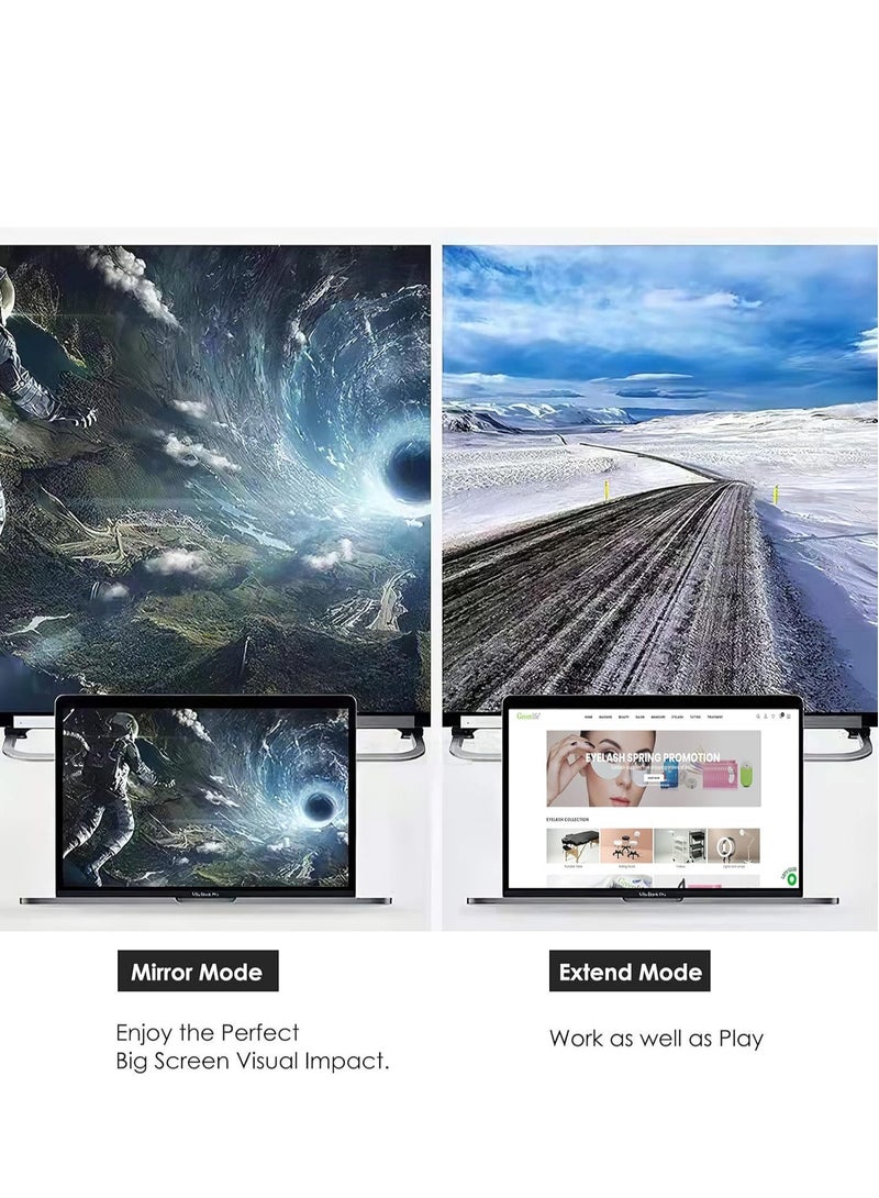 محول منفذ عرض الى HDMI، محول 4K DP الى HDMI 1.4 فولت مطلي بالنيكل لسطح المكتب واللابتوب وجهاز العرض وتلفزيون HD (منفذ ذكر الى HDMI انثى، اسود وفضي، عبوة واحدة) - Image 5