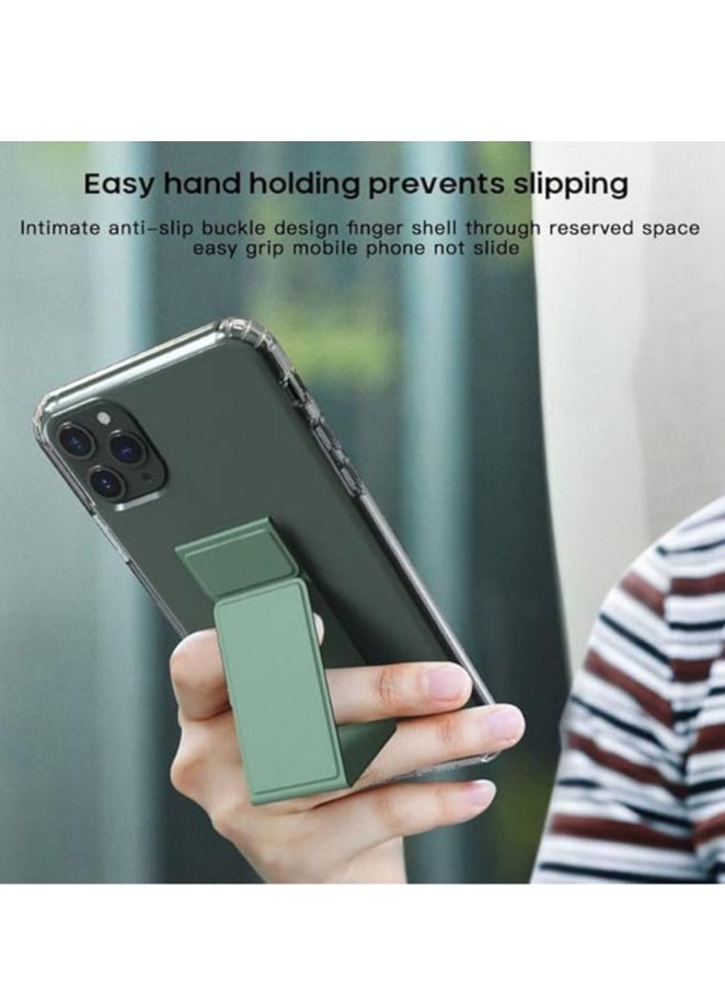 Generic - Topr Magnetic Mobile Phone Finger Grip Holder Lazy Multi-functional Vertical Horizontal Stand Foldable Back Stick Phone Stand (red) - Image 1
