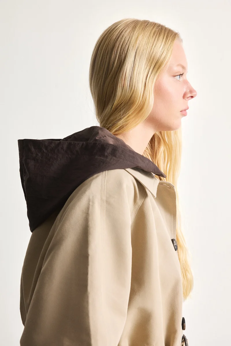 Defacto  Regular Fit Twill Trenchcoat for Women | Best Price UAE