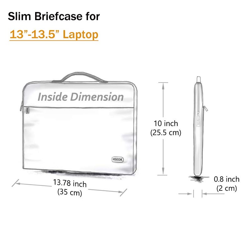Hseok Laptop Sleeve 13-14 Inch Case Briefcase Compatible with MacBook Pro 14 inch M4/M3/M2/M1 All Model of 13.3 Inch Mac Air/Pro, XPS 13 14, Most Popular 13"-14" Notebooks,B01G01 - Image 2