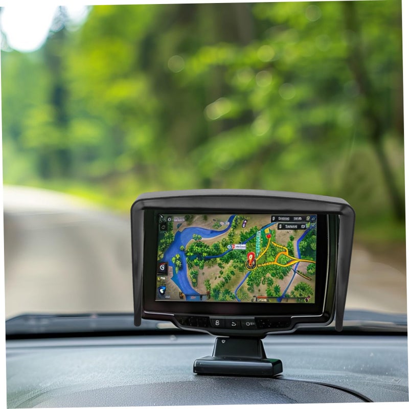 غطاء واقي من الشمس لنظام تحديد المواقع العالمي (GPS) للسيارة، 3 قطع، واقي شمسي محمول للحماية المثالية من الشمس، سهل التركيب والإزالة - Image 4