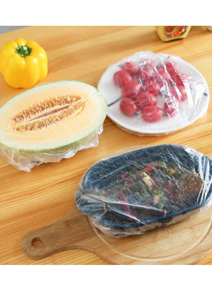 Sunny Your Bright Choice - Disposable Food Cover Plastic Food Storage Covers, Elastic Sealing, Adjustable Wrap Covers, 100 Pieces - Image 1