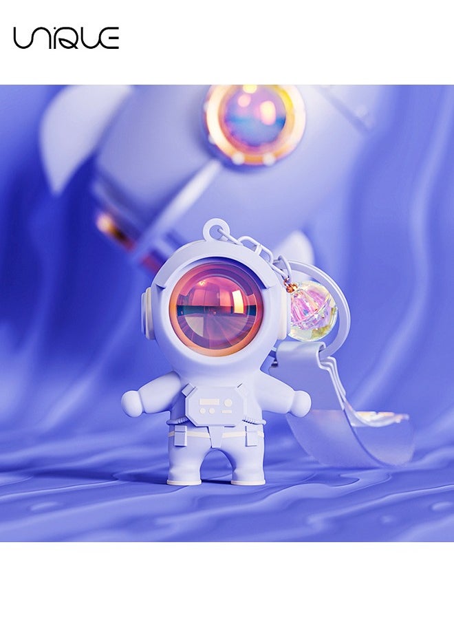 Unique - Astronaut Keychain Space Keychains with Cartoon Sunset Atmosphere Light Cute Kawaii Anime Cool Keychains for Backpacks Cool and Shiny for Couples Students White - Collar Workers Purple - Image 1