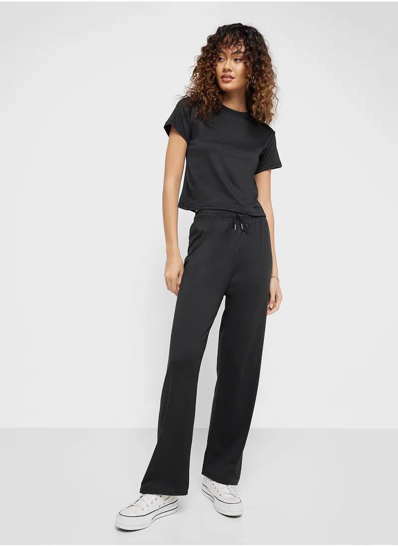 Ginger Fitted T-Shirt & Drawstring Pant Lounge Set