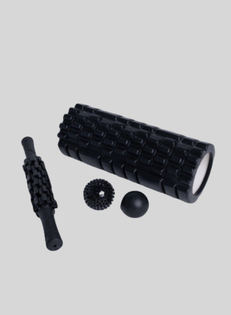 Generic Foam Roller Set, 6 in 1 Trigger Point Foam Roller for Deep Tissue Muscle Massage, High Density Fitness Exercise Foam Roller, Massage Roller, Massage Ball*2, Resistance Band for Pilates Yoga  - Image 5