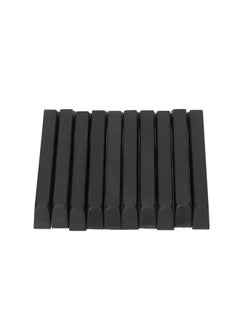 Thoraya 10Pcs Piano Black Key ABS Keytop 10cm Matte Instrument Accessory Set Kit for Replacement  - Image 1