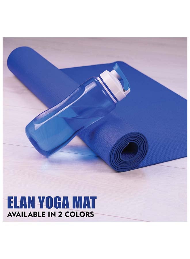 Elan Yoga Mat 4MM Anti Slippery Blue – Non-Slip Exercise and Fitness Mat for Yoga, Pilates, Stretching and Home Workouts - Image 3