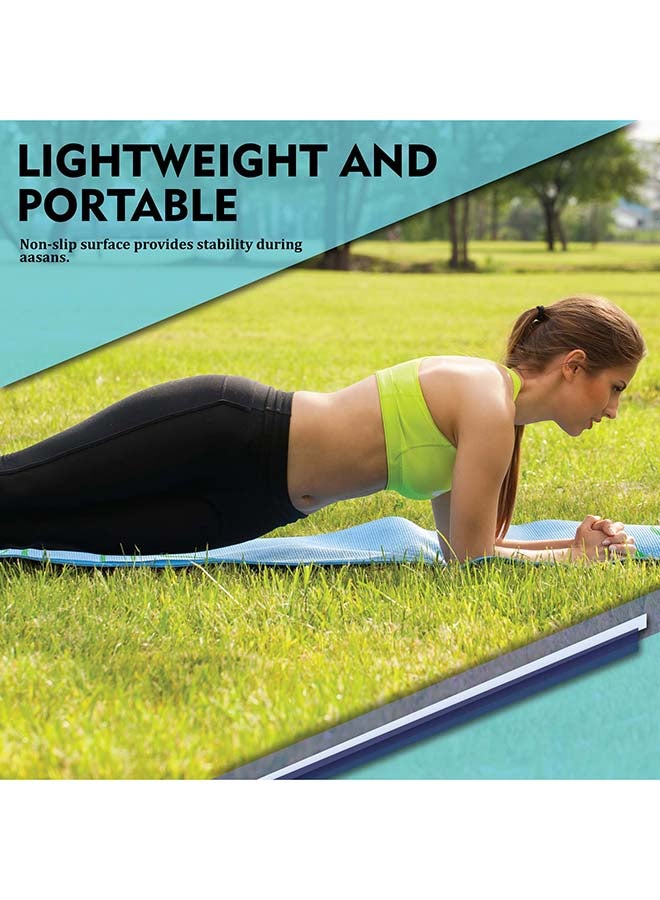 Elan Yoga Mat 4MM Anti Slippery Blue – Non-Slip Exercise and Fitness Mat for Yoga, Pilates, Stretching and Home Workouts - Image 5