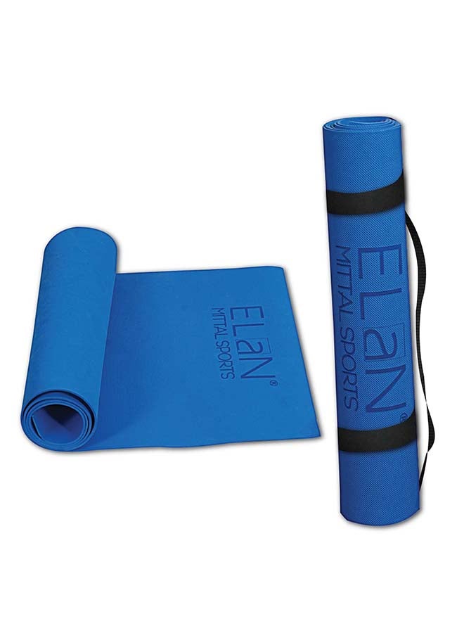 Elan Yoga Mat 4MM Anti Slippery Blue – Non-Slip Exercise and Fitness Mat for Yoga, Pilates, Stretching and Home Workouts - Image 1