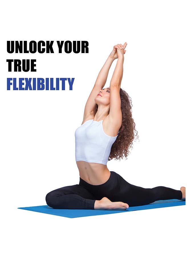 Elan Yoga Mat 4MM Anti Slippery Blue – Non-Slip Exercise and Fitness Mat for Yoga, Pilates, Stretching and Home Workouts - Image 2