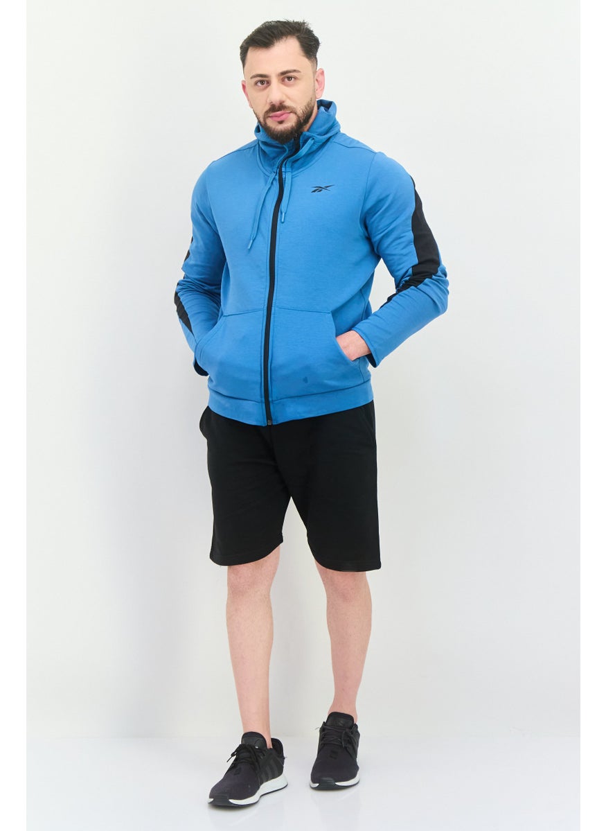 Reebok Men Sportswear Fit Long Sleeves Outdoor Sweatshirt, Teal Blue  - Image 4