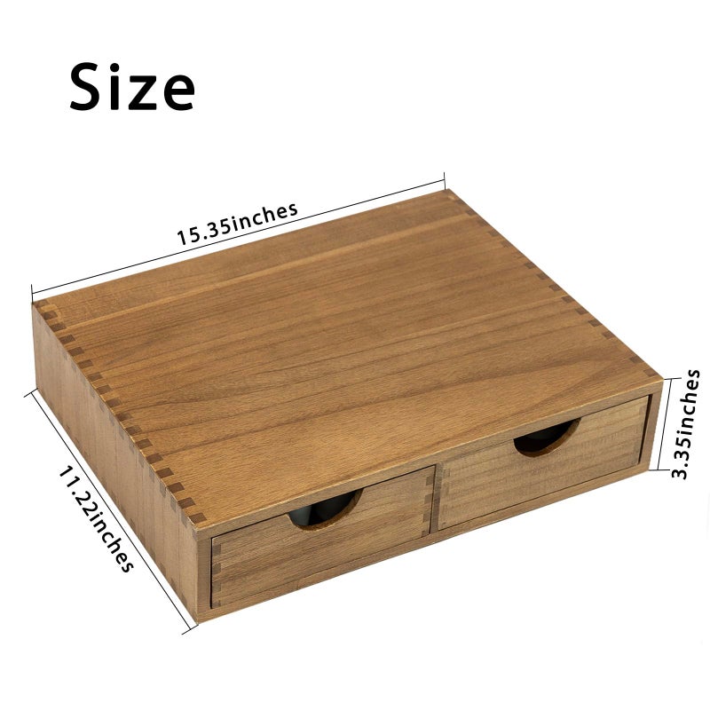 FLYIEE Wooden K Cup Organizer Coffee Pod Storage Box, Coffee Pods and Tea Organizer Holder, K Pod Drawer Coffee Maker Machine Stand, Organizador De Cafe, Kcup Drawer Organizer Under Brewer, 30 Pod Capacity - Image 2