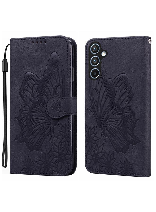 S-TOP Case For Samsung Galaxy A55 5G Retro Skin Feel Butterflies Embossing Horizontal Flip Leather Phone Case - Image 1