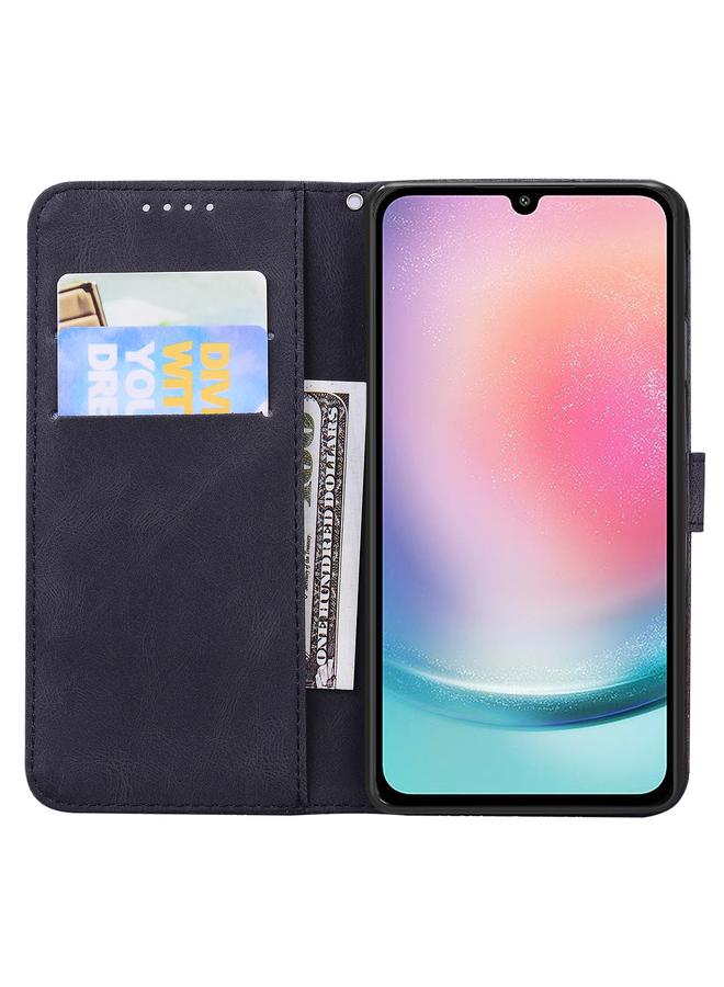 S-TOP Case For Samsung Galaxy A55 5G Retro Skin Feel Butterflies Embossing Horizontal Flip Leather Phone Case - Image 5