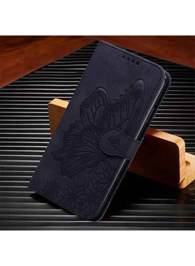S-TOP Case For Samsung Galaxy A55 5G Retro Skin Feel Butterflies Embossing Horizontal Flip Leather Phone Case - Image 2