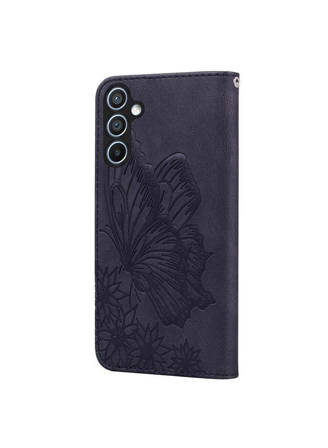 S-TOP Case For Samsung Galaxy A55 5G Retro Skin Feel Butterflies Embossing Horizontal Flip Leather Phone Case - Image 4