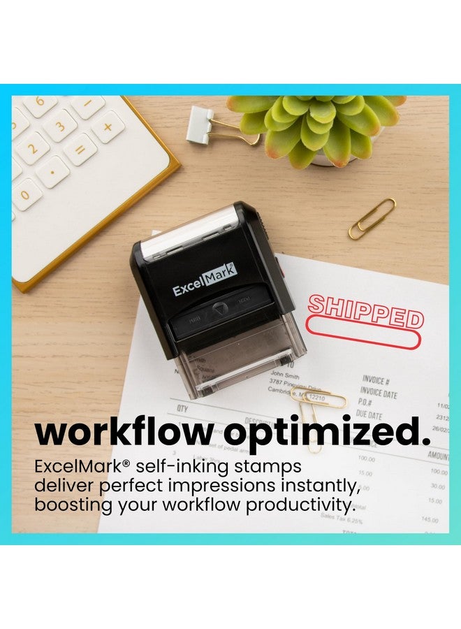 إكسلمارك ختم مطاطي ذاتي الحبر تم شحنه - حبر أحمر - Image 3