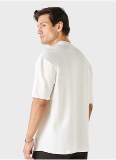 Iconic Iconic Textured T-shirt with Chest Pocket  - Image 2