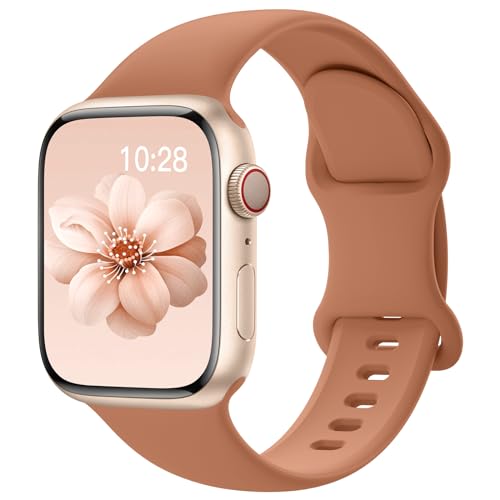 SuperNaNa Sport Silicone Band Compatible with Apple Watch Bands 40mm 38mm 41mm 44mm 45mm 42mm 49mm Women Men,Soft Wristband Waterproof Replacement Sport Strap for iWatch Bands Series 9 8 7 6 5 4 3 2 1 SE Ultra - Image 1