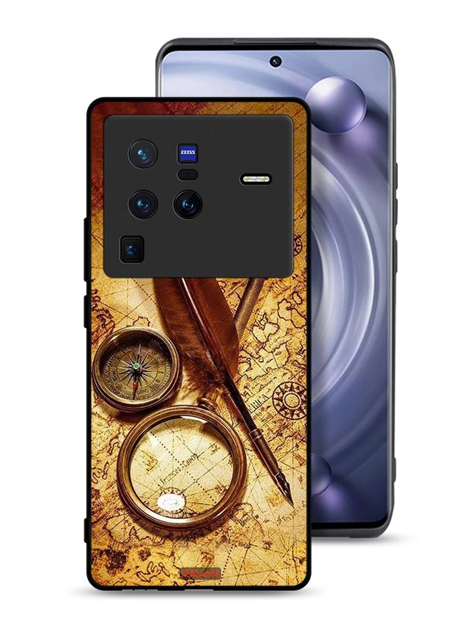 Tolwak Vivo X80 Pro Protective Case Cover Vintage Compass - Image 1
