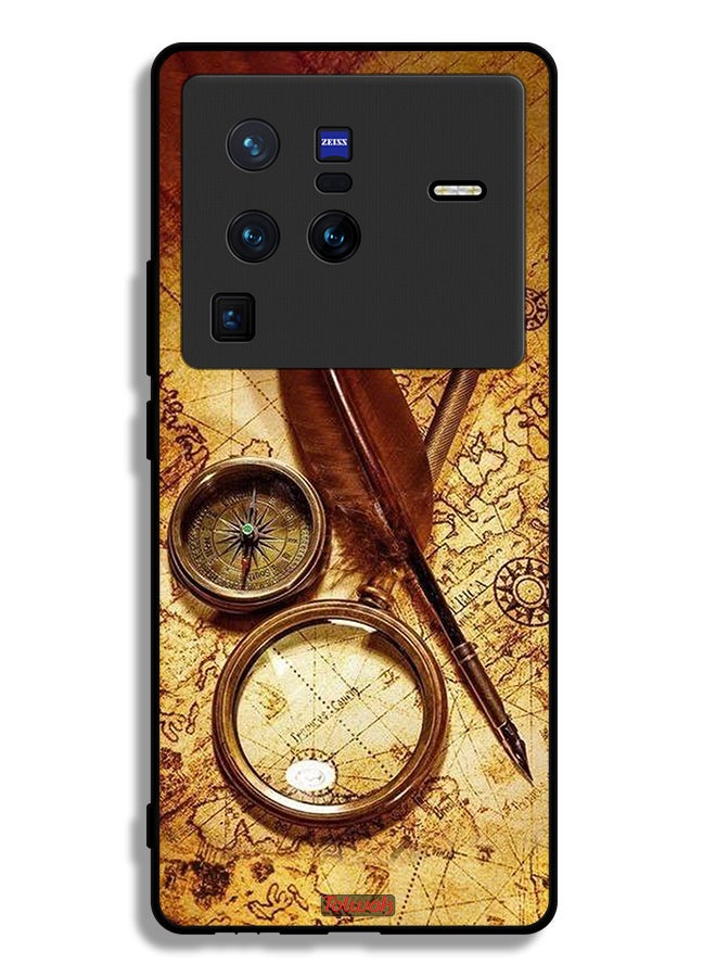 Tolwak Vivo X80 Pro Protective Case Cover Vintage Compass - Image 2