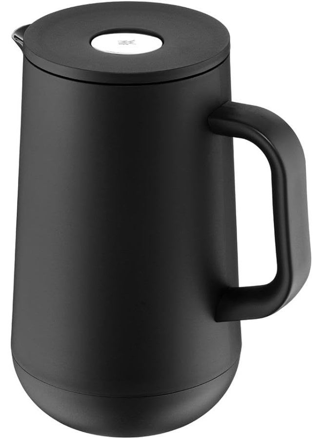 WMF 690687390 Impulse Thermos Jug 1 Litre Insulated Tea or Coffee Jug with Press Seal Keeps Drinks Cold  Warm for 24 Hours Black - Image 1