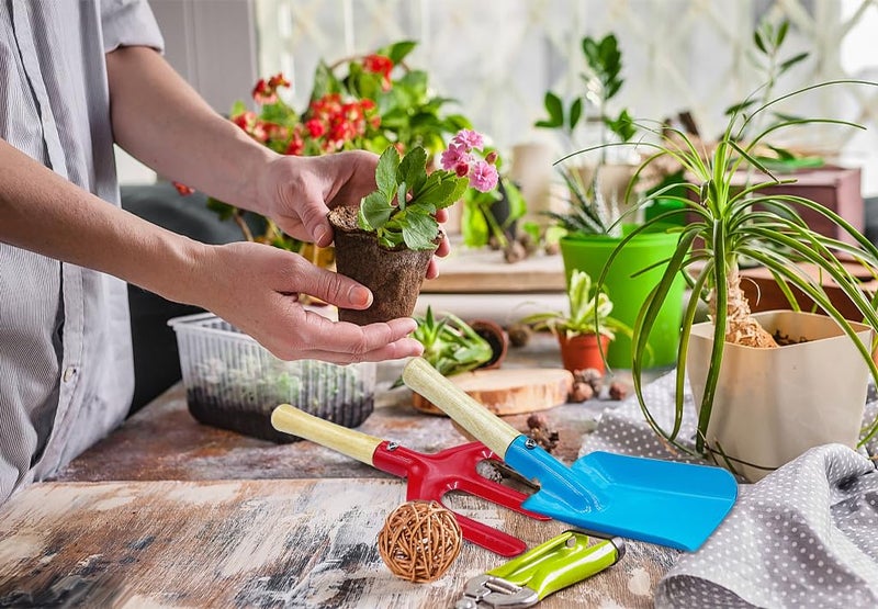 IELEK Gardening Tools Trowel, Rake, Shovel, Spoon, Fork for Gardening Tools Best Outdoor Easter Gift - Image 4