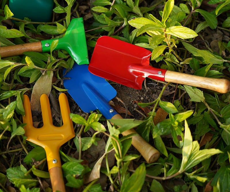 IELEK Gardening Tools Trowel, Rake, Shovel, Spoon, Fork for Gardening Tools Best Outdoor Easter Gift - Image 5