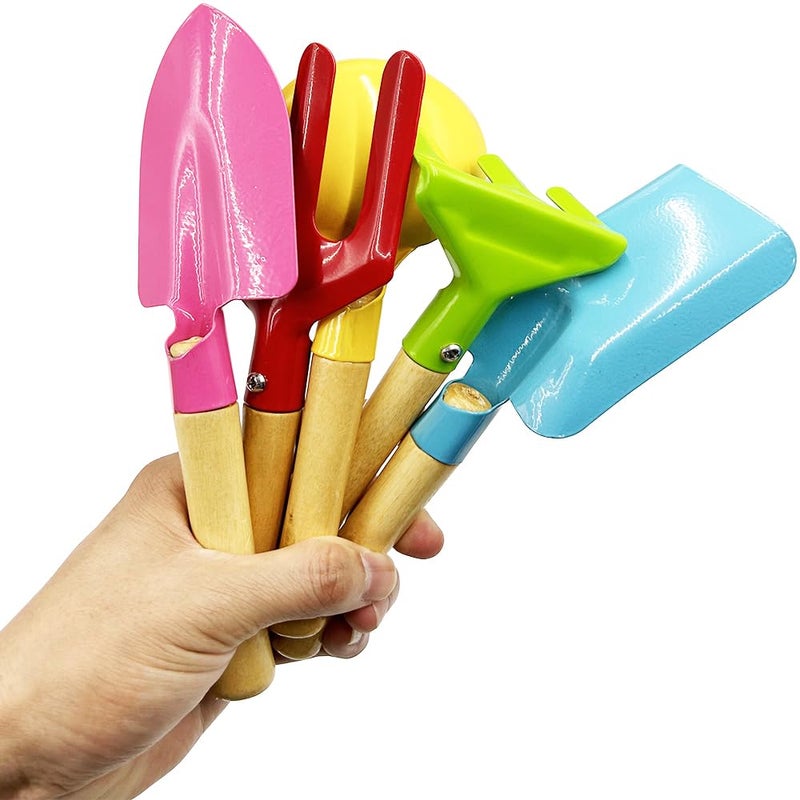 IELEK Gardening Tools Trowel, Rake, Shovel, Spoon, Fork for Gardening Tools Best Outdoor Easter Gift - Image 2