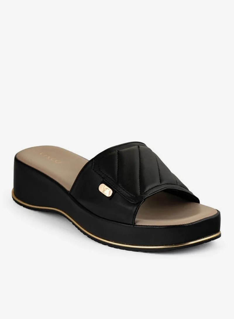 فينتشي صنادل إسفين ذات حزام واحد للنساء