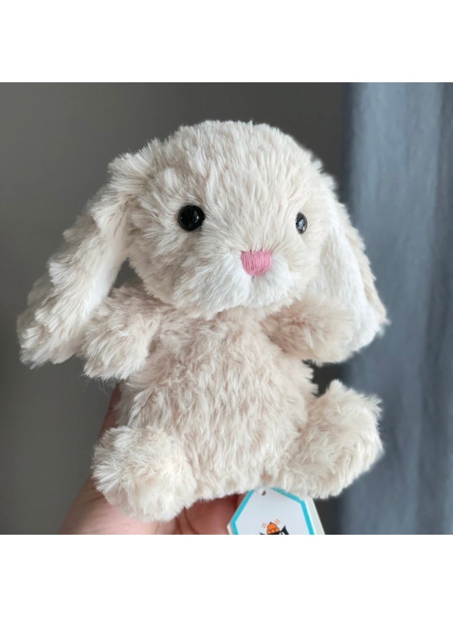 Beige sweet little rabbit plush toy soothing doll