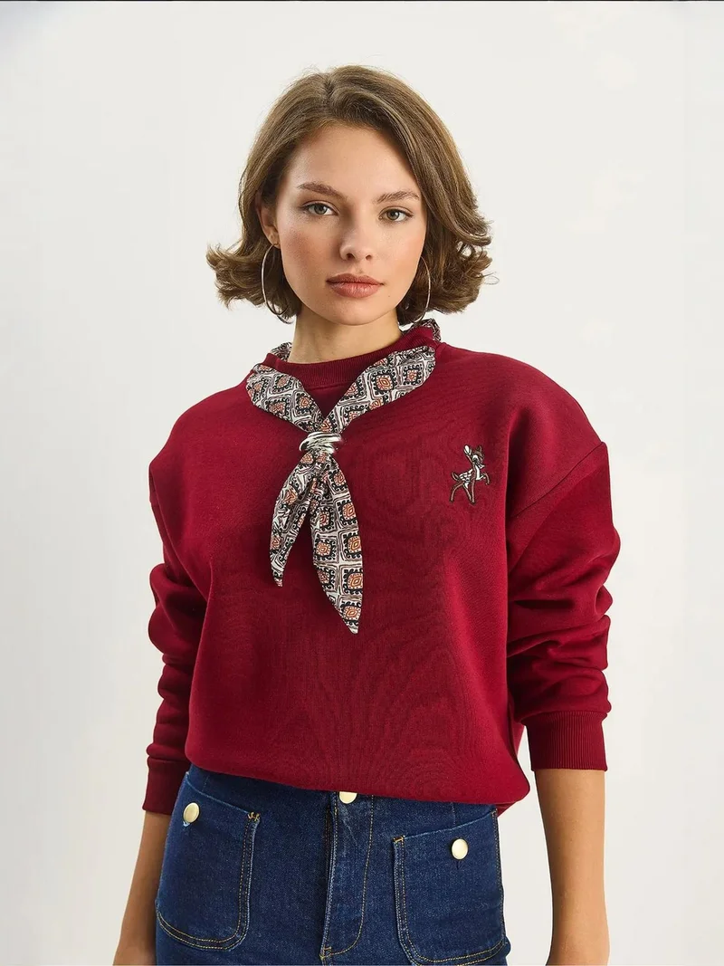 بيانكو لوتشي سويت شيرت برقبة دائرية مطرز من لوتشي