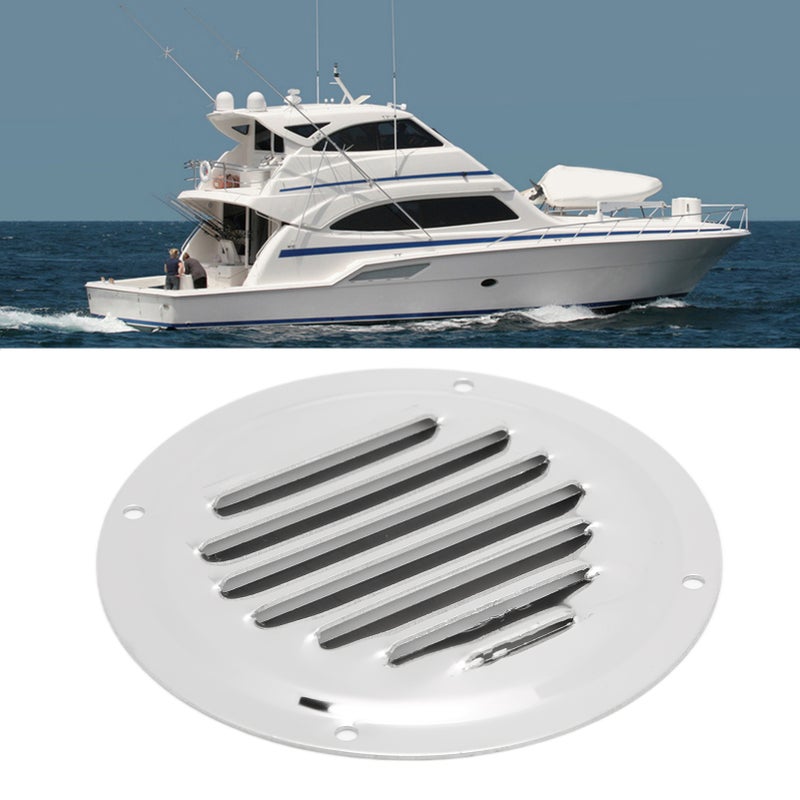 Air Vents Stainless Steel Round Louver Wall Ventilation Outlet for Yacht Caravans Home Kitchen Vents5in(12MM) - Image 2