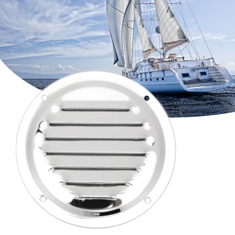 Air Vents Stainless Steel Round Louver Wall Ventilation Outlet for Yacht Caravans Home Kitchen Vents5in(12MM) - Image 1