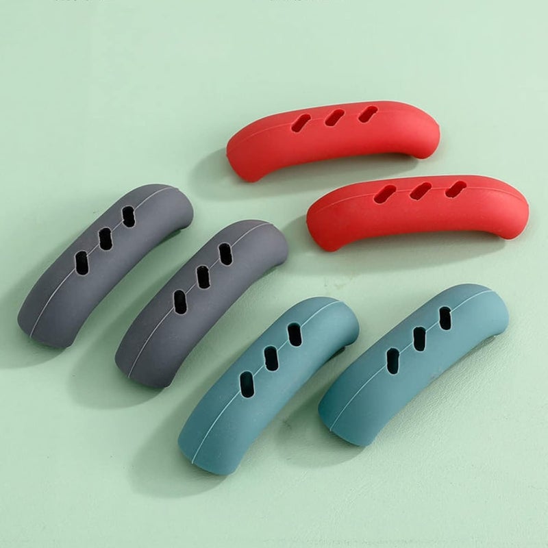 Silicone Pot Handle Covers Set of 2, Heat Resistant Grip Sleeves for Pots and Pans, Non-Slip Handle Protectors for Metal Cookware, Flexible Kitchen Cooking Handle Covers - Image 4