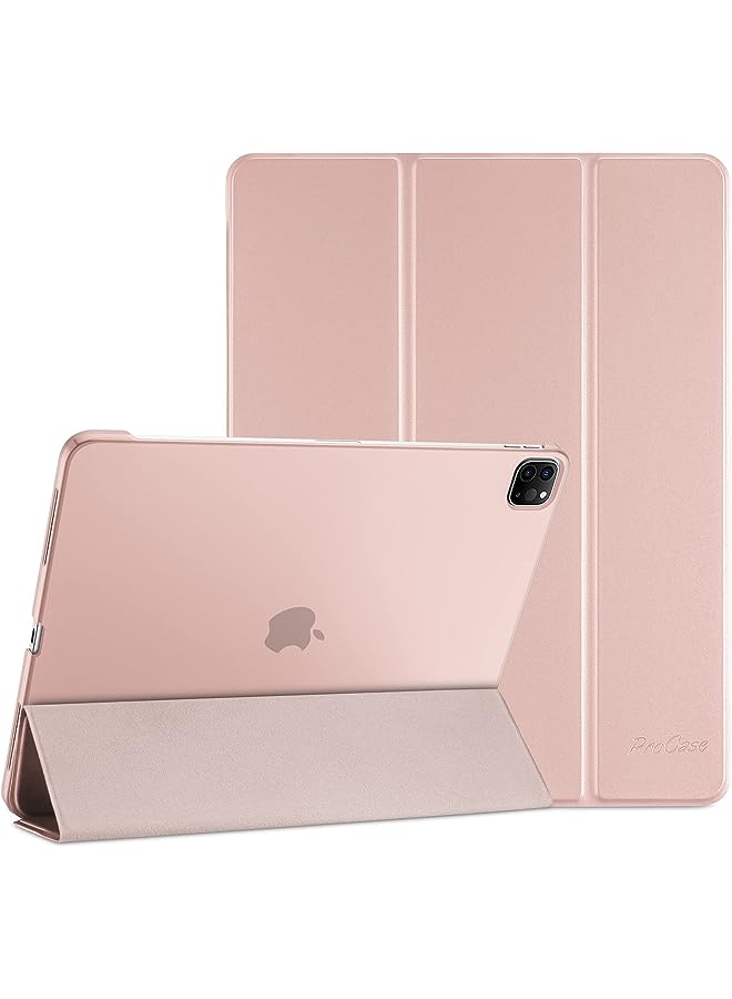 Procases iPad Pro 11 Inch Case 2022/2021 / 2020/2018, Slim Stand Hard Back Shell Smart Cover for iPad Pro 11 Inch 4th Generation 2022 / 3rd Gen 2021/ 2nd Gen 2020 / 1st Gen 2018 -Pink - Image 1