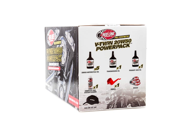 Red Line 90226 Big Twin 20w50 Power Pack Oil Package with K&N High Performance Oil Filter (Complete Kit, Chrome Filter) - Image 3