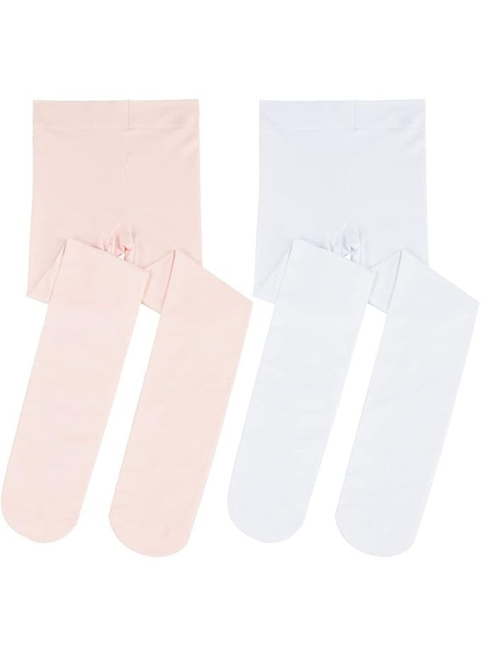 Stelle Girls' Ultra Soft Pro Dance Tight/Ballet Footed Tight (Toddler/Little Kid/Big Kid), BP+WT, XXS - Image 2