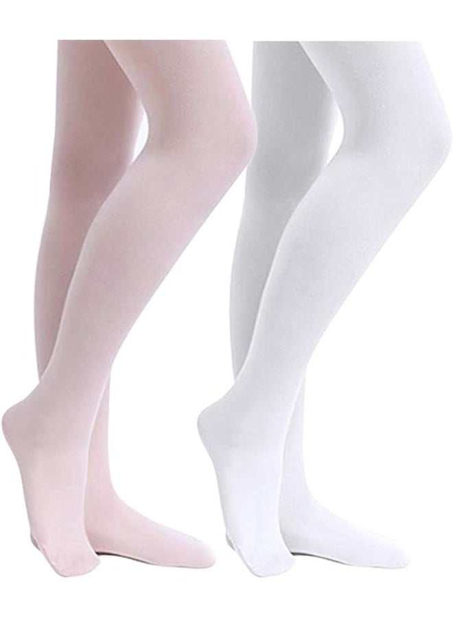 Stelle Girls' Ultra Soft Pro Dance Tight/Ballet Footed Tight (Toddler/Little Kid/Big Kid), BP+WT, XXS - Image 1