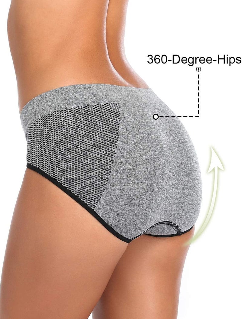 Ocojoce Womens Underwear, Breathable Wicking Underwear Sports Soft Tagless Briefs Comfortable Hipster Panties for Women - Image 3