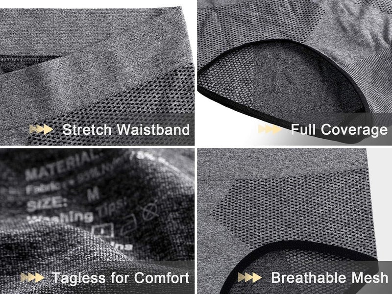 Ocojoce Womens Underwear, Breathable Wicking Underwear Sports Soft Tagless Briefs Comfortable Hipster Panties for Women - Image 5