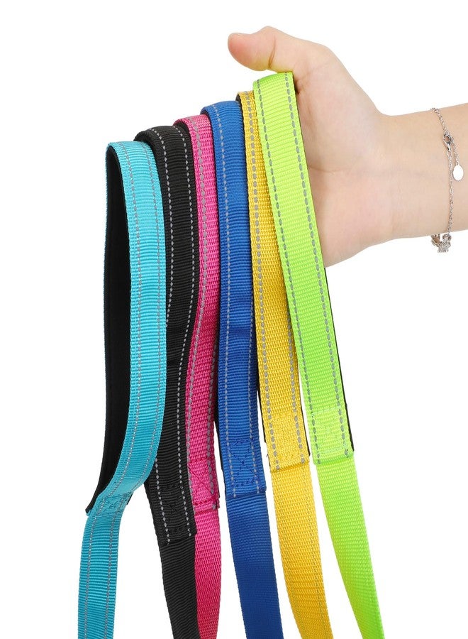 Perthlin 6 Pack 5 ft Nylon Dog Training Leashes Bulk for Medium and Large Dogs Heavy Duty Padded Handle Puppy Leash Traction Rope for Walking, Play, Camping - Image 5