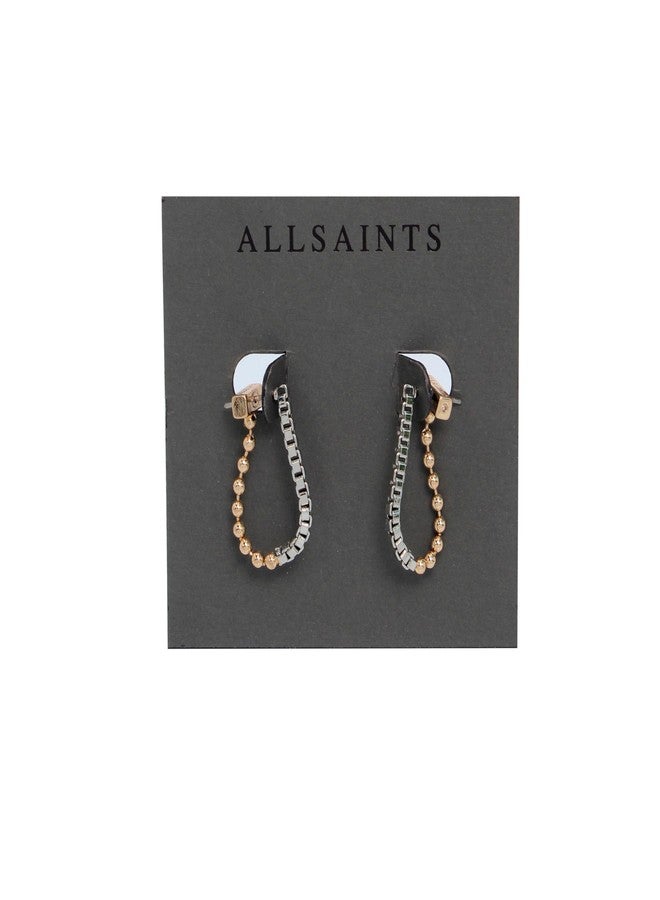 AllSaints Women's Mixed Chain Earrings - Image 4